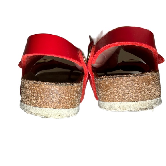 Birkenstock Sandals Red Toddlers Size 24 Toe Loop Adjustable Strap Summer Sun - Picture 4 of 7